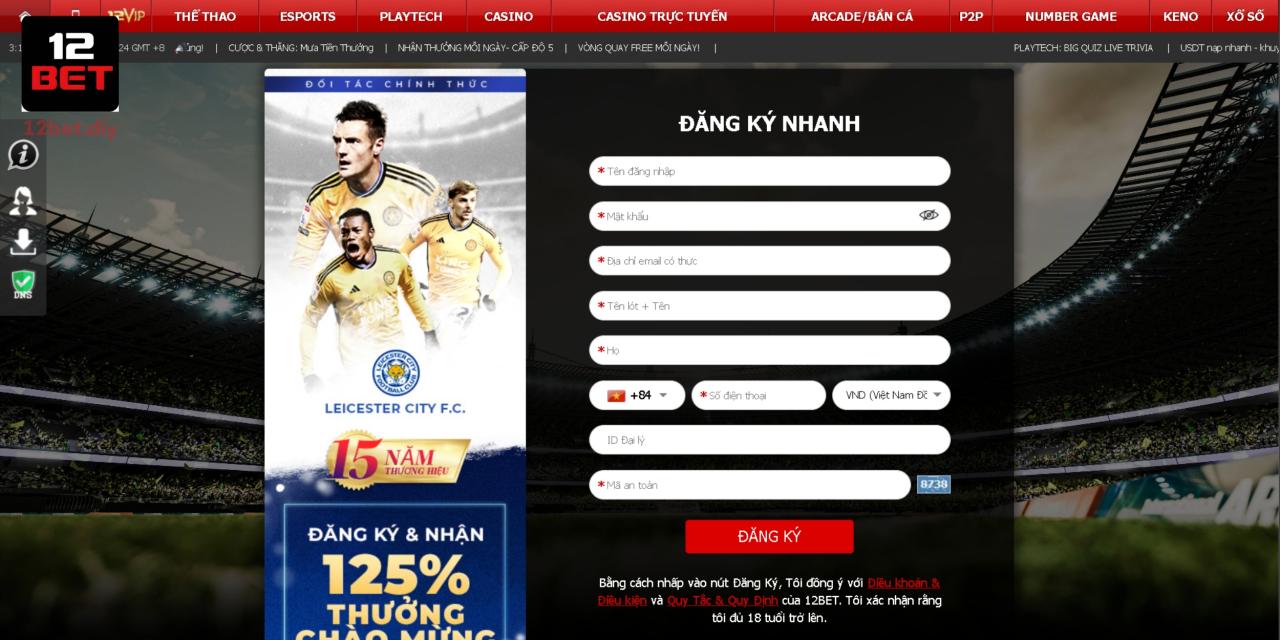 12BET - Link Vào Nhà Cái 12BET.COM Không Bị Chặn Chính Thức 2026 27 Hướng dẫn tham gia chơi game tại nhà cái 12Bet